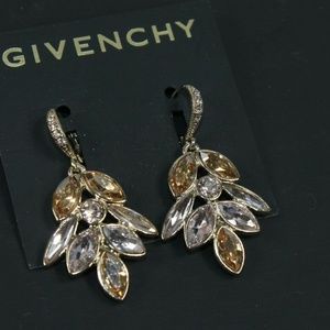 NEW Givenchy earrings gold plated Crystal